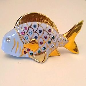 CAPODIMONTE CRYSTAL PORCELAIN FISH